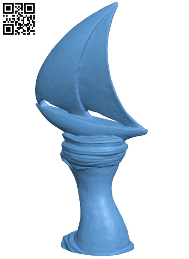 Sailboat Sculpture at Brigantine, America H010782 file stl free download 3D Model for CNC and 3d printer