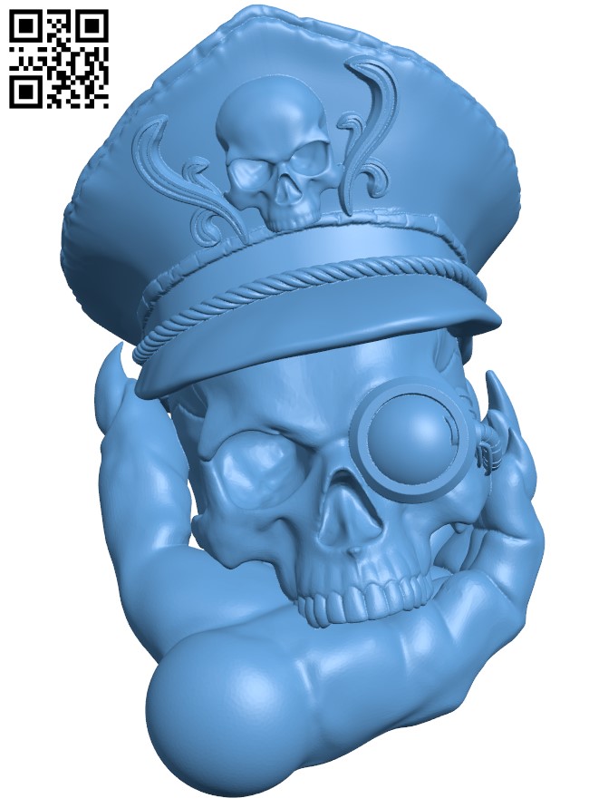 Skull H010732 file stl free download 3D Model for CNC and 3d printer