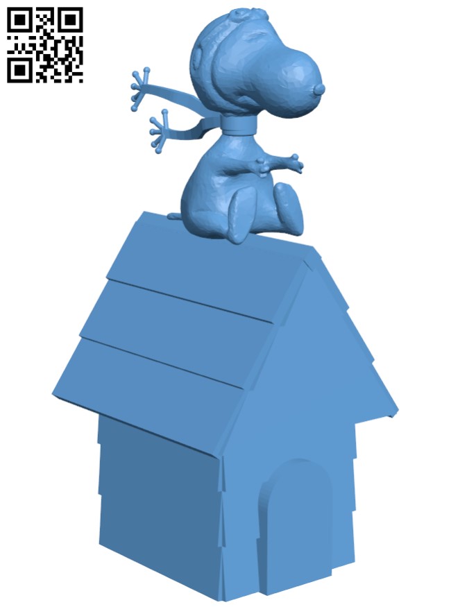 Snoopy - The Flying Ace H010737 file stl free download 3D Model for CNC and 3d printer
