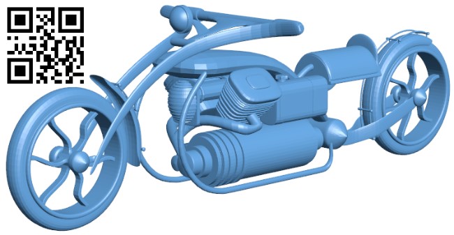 SteamPunk Motorbike H010744 file stl free download 3D Model for CNC and 3d printer