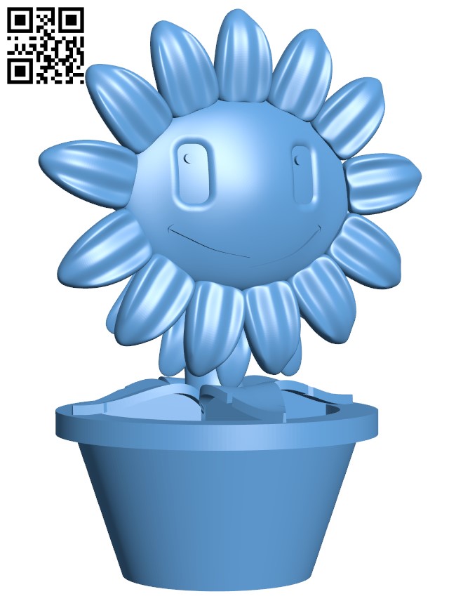 Sunflower - Plants vs Zombies H010745 file stl free download 3D Model for CNC and 3d printer