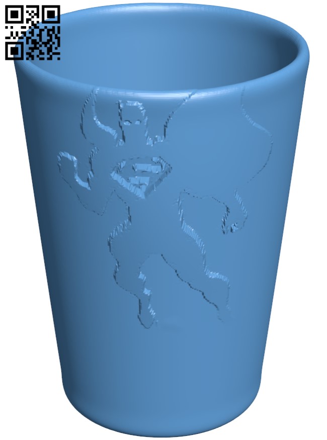 Superman cup H010789 file stl free download 3D Model for CNC and 3d printer