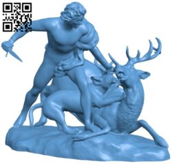 The Genius of Hunting at The Louvre, Paris H010820 file stl free download 3D Model for CNC and 3d printer