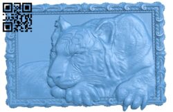 Tiger painting T0002966 download free stl files 3d model for CNC wood carving