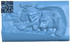 Tiger painting T0002967 download free stl files 3d model for CNC wood carving