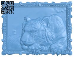 Tiger painting T0002969 download free stl files 3d model for CNC wood carving