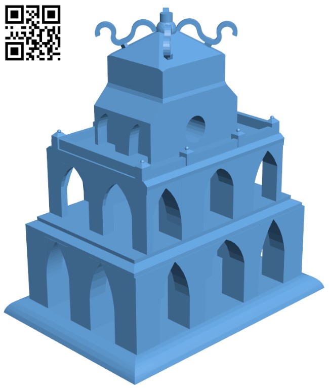 Turtle Tower - Hoan Kiem Lake - Hanoi H010813 file stl free download 3D Model for CNC and 3d printer