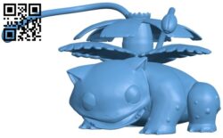Venusaur – Pokemon H010828 file stl free download 3D Model for CNC and 3d printer