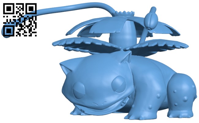Venusaur - Pokemon H010828 file stl free download 3D Model for CNC and 3d printer