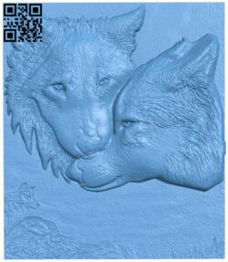 Wolf happiness T0003029 download free stl files 3d model for CNC wood carving