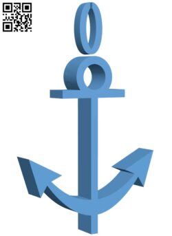 Anchor Pendant H011041 file stl free download 3D Model for CNC and 3d printer