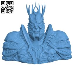 Arthas bust H011101 file stl free download 3D Model for CNC and 3d printer