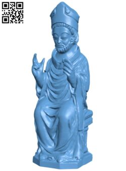 Bishop Saint H011187 file stl free download 3D Model for CNC and 3d printer