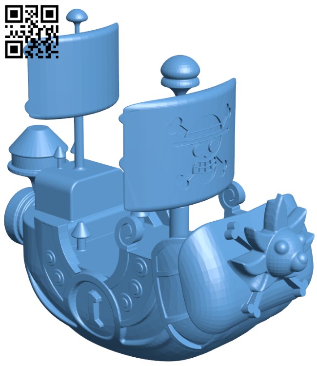 Boat - One Piece Thousand Sunny Go H010961 file stl free download 3D Model for CNC and 3d printer