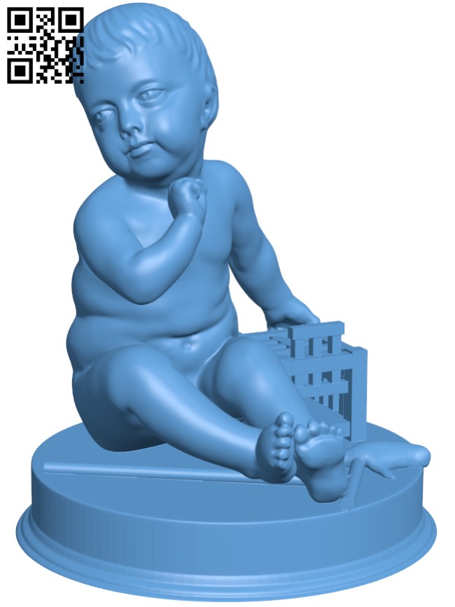 Boy With A Cage And Dead Bird H011044 file stl free download 3D Model for CNC and 3d printer