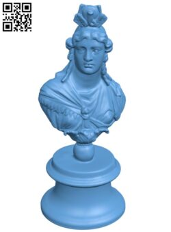 Bust of Isis H011143 file stl free download 3D Model for CNC and 3d printer