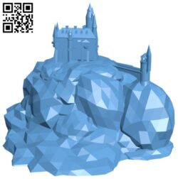 Castle on a hill H011146 file stl free download 3D Model for CNC and 3d printer