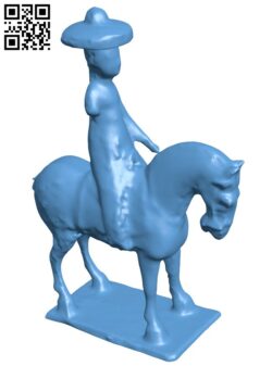 Chinese Equestrian figure H011148 file stl free download 3D Model for CNC and 3d printer