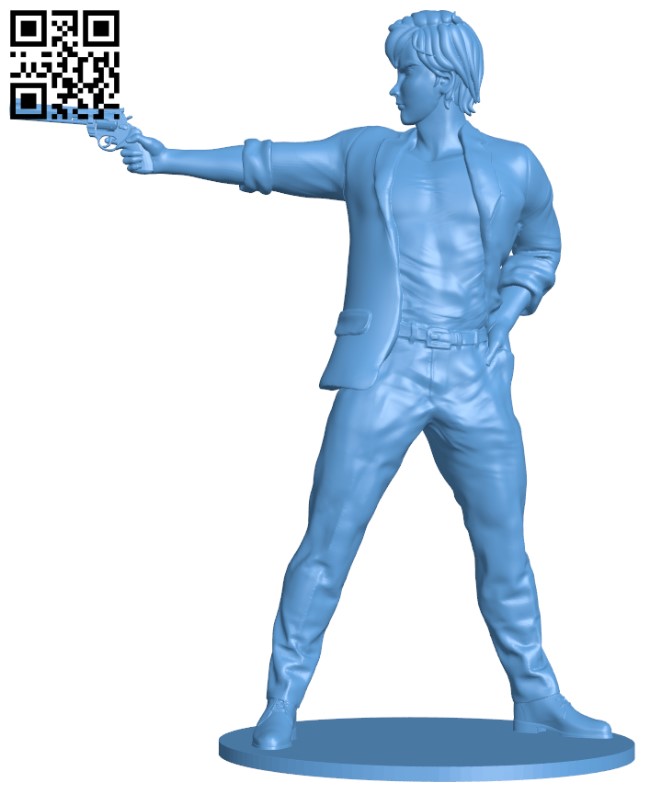 City Hunter Ryo Saeba H011115 file stl free download 3D Model for CNC and 3d printer