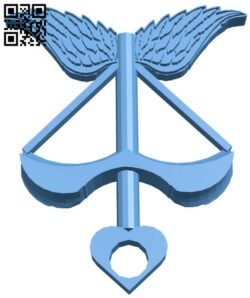 Cupid’s Bow Pendant H011188 file stl free download 3D Model for CNC and 3d printer