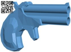 Derringer pistol H011117 file stl free download 3D Model for CNC and 3d printer