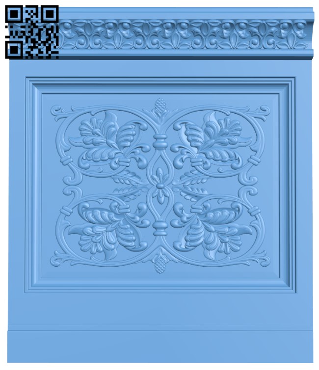 Door frame pattern T0003325 download free stl files 3d model for CNC wood carving