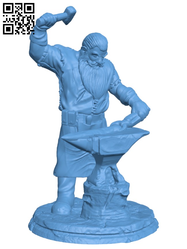 Eilivur the blacksmith H010987 file stl free download 3D Model for CNC and 3d printer