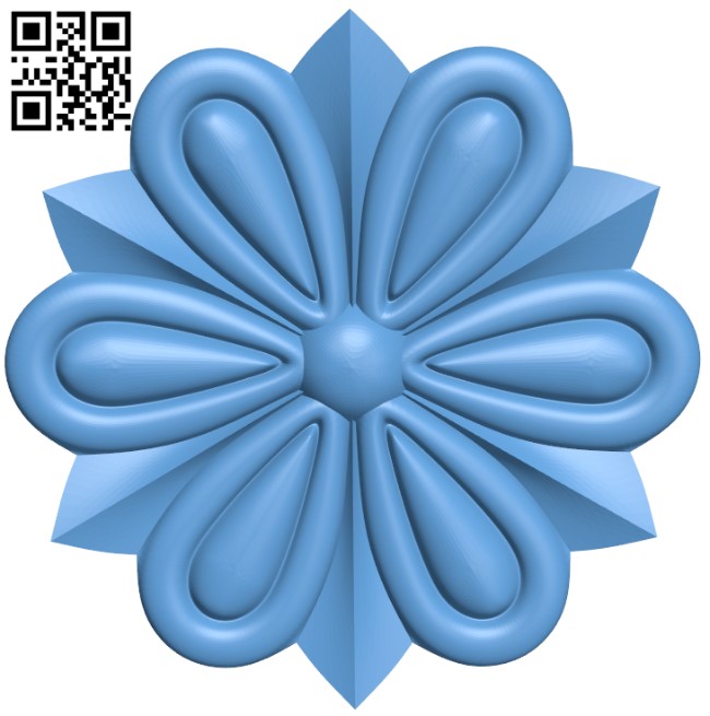 Flower pattern T0003411 download free stl files 3d model for CNC wood carving