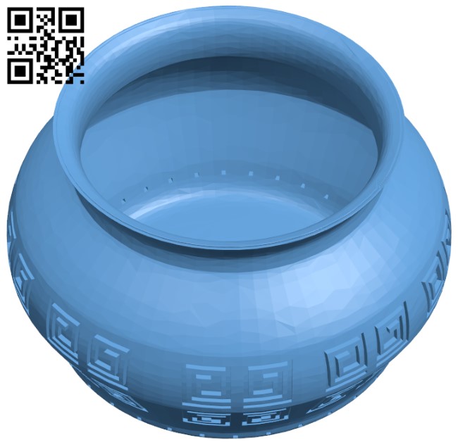 Flower pot H011222 file stl free download 3D Model for CNC and 3d printer