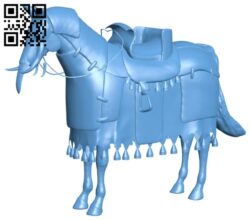Horse in armor H011084 file stl free download 3D Model for CNC and 3d printer