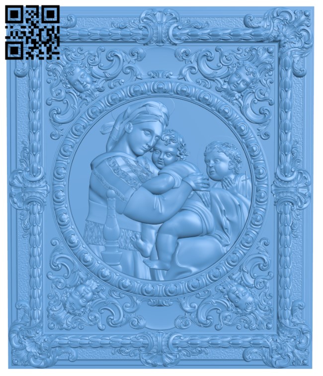Icon of Madonna T0003329 download free stl files 3d model for CNC wood carving