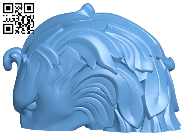 Lion Fragment T0003332 download free stl files 3d model for CNC wood carving
