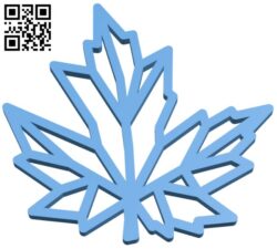 Low poly maple leaf H011194 file stl free download 3D Model for CNC and 3d printer