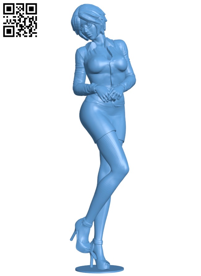 Office Lady H010967 file stl free download 3D Model for CNC and 3d printer