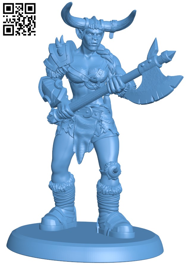 Orc Female Grunt H011053 file stl free download 3D Model for CNC and 3d printer