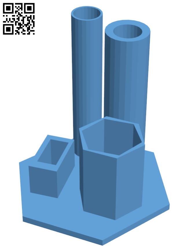 Pencil holder H011134 file stl free download 3D Model for CNC and 3d printer