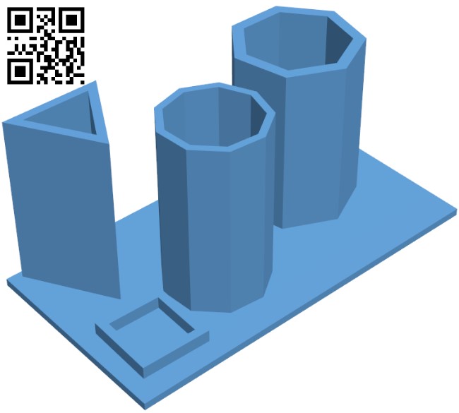 Pencil holder H011135 file stl free download 3D Model for CNC and 3d printer