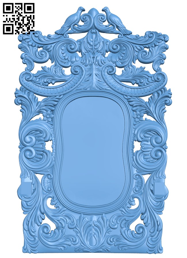 Picture frame or mirror T0003375 download free stl files 3d model for CNC wood carving