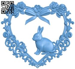 Rabbit pattern T0003498 download free stl files 3d model for CNC wood carving
