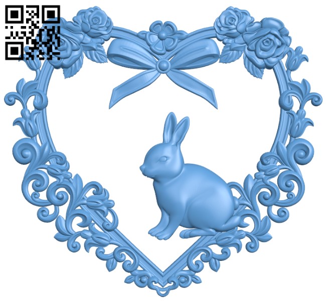 Rabbit pattern T0003498 download free stl files 3d model for CNC wood carving