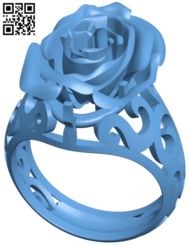 Realistic Rose Ring H011055 file stl free download 3D Model for CNC and 3d printer