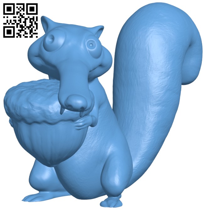 Scrat - Ice age H011039 file stl free download 3D Model for CNC and 3d printer