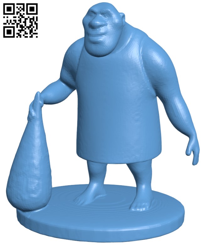 The Caveman Cartoon Character H011088 file stl free download 3D Model for CNC and 3d printer
