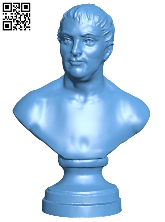 Thomas Hollis bust H011234 file stl free download 3D Model for CNC and 3d printer