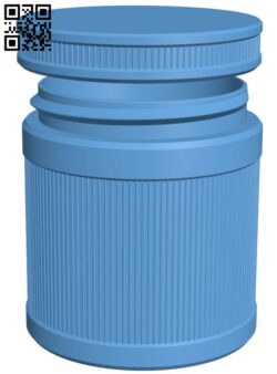 Threaded container The First Cold H011095 file stl free download 3D Model for CNC and 3d printer
