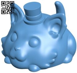 Top Hat Cat H011078 file stl free download 3D Model for CNC and 3d printer
