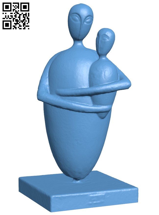 Woman and child at Lausanne, Switzerland H011215 file stl free download 3D Model for CNC and 3d printer