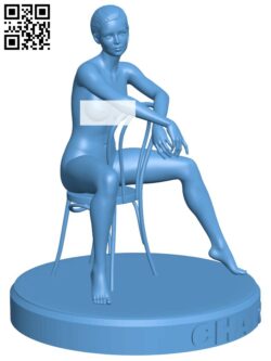 Woman on chair H011216 file stl free download 3D Model for CNC and 3d printer