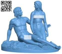 Adam and Eva H011461 file stl free download 3D Model for CNC and 3d printer
