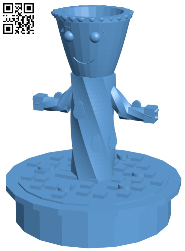 Baby groot pot planter H011321 file stl free download 3D Model for CNC and 3d printer